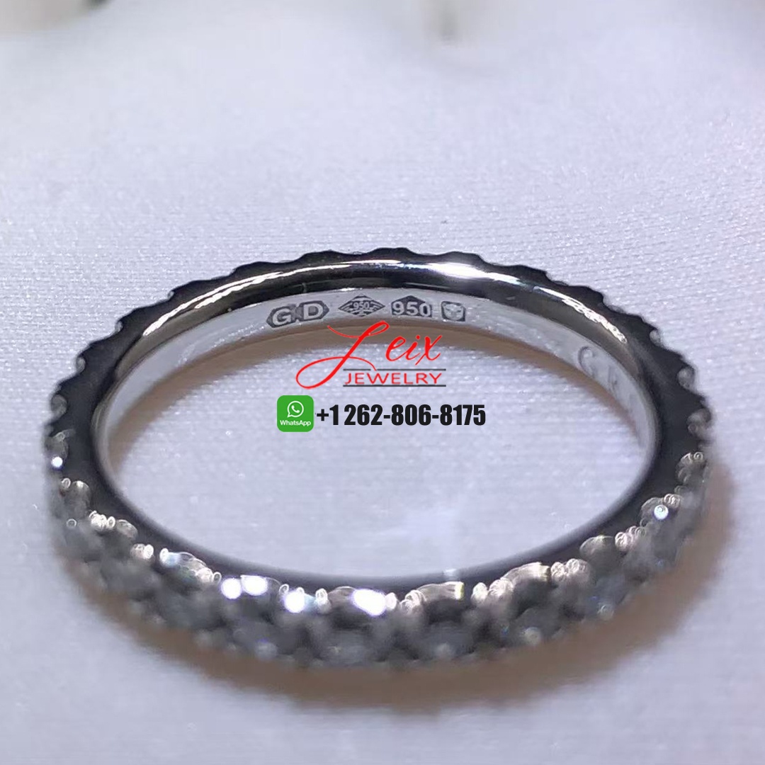 Graff Platinum Castle Set Round Diamond Wedding Band Ring (1)