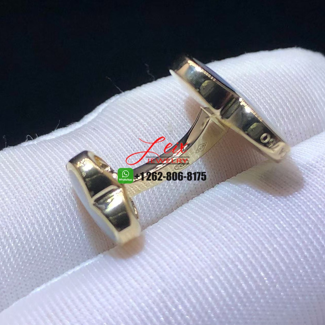 Van Cleef & Arpels 18k Yellow Gold Mother Of Pearl Pure Alhambra Cufflinks (2)