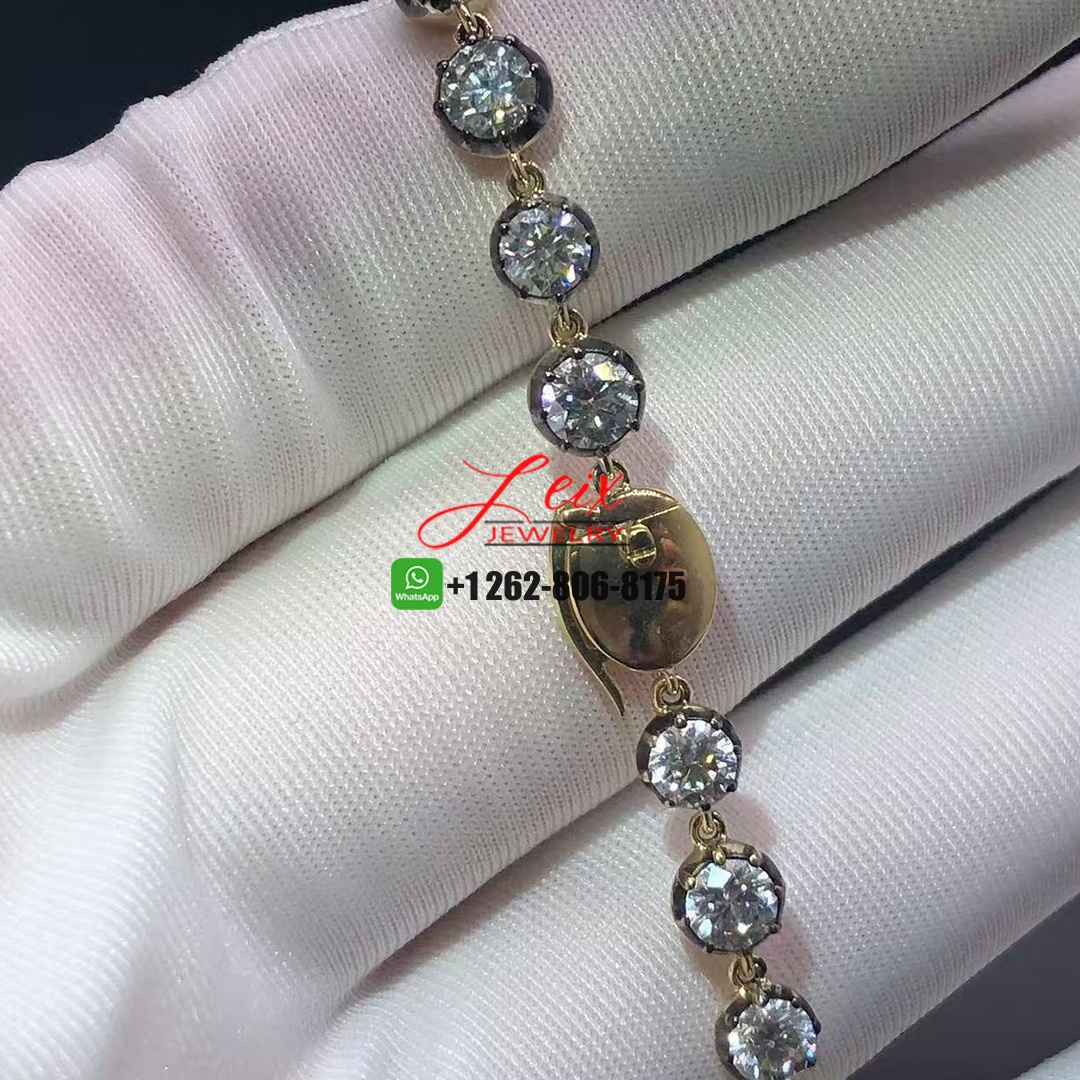 Jessica Mccormack 18K Gold Signature 17.65ct Diamond Button Back Necklace (3)