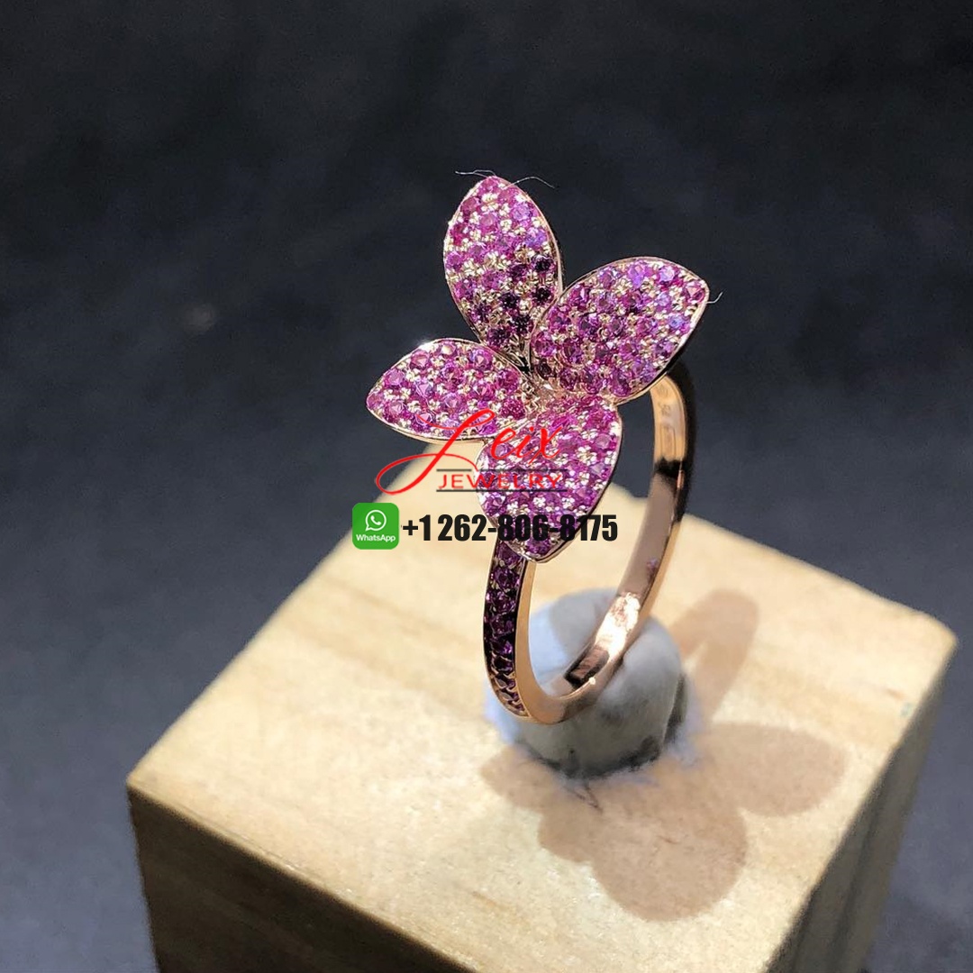 Pasquale Bruni 18K Rose Gold Pink Sapphire Petit Garden Ring (1)