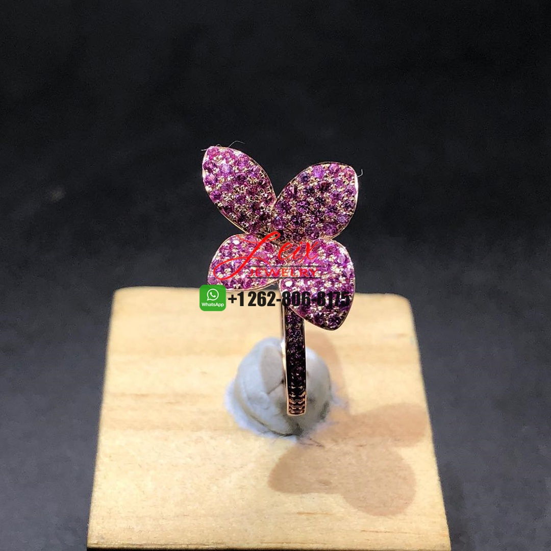 Pasquale Bruni 18K Rose Gold Pink Sapphire Petit Garden Ring (2)