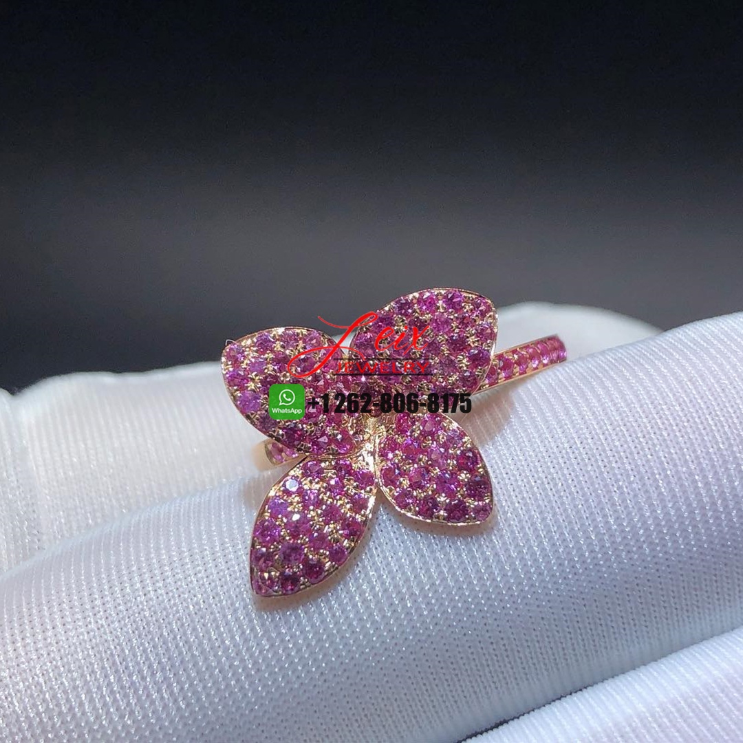 Pasquale Bruni 18K Rose Gold Pink Sapphire Petit Garden Ring (3)
