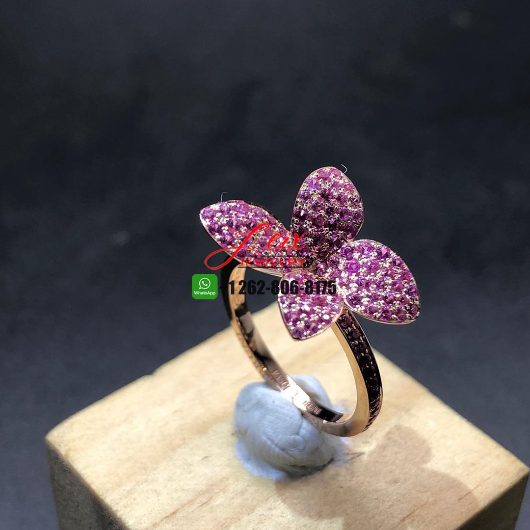 Pasquale Bruni 18K Rose Gold Pink Sapphire Petit Garden Ring (4)