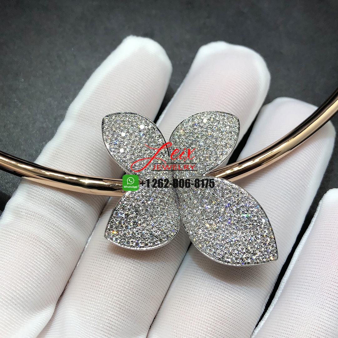 Pasquale Bruni Giardini Segreti Flower 18K White Gold and Rose Gold Diamond Choker Necklace (3)