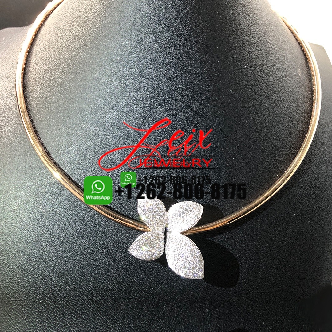 Pasquale Bruni Giardini Segreti Flower 18K White Gold and Rose Gold Diamond Choker Necklace