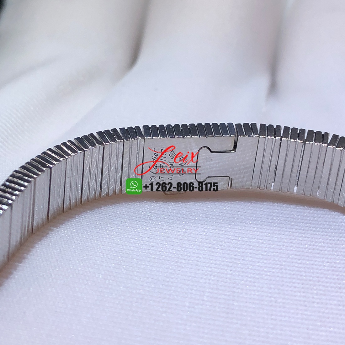 Cartier Pure 18k White Gold LOVE Unlimited Flexible Bracelet (2)
