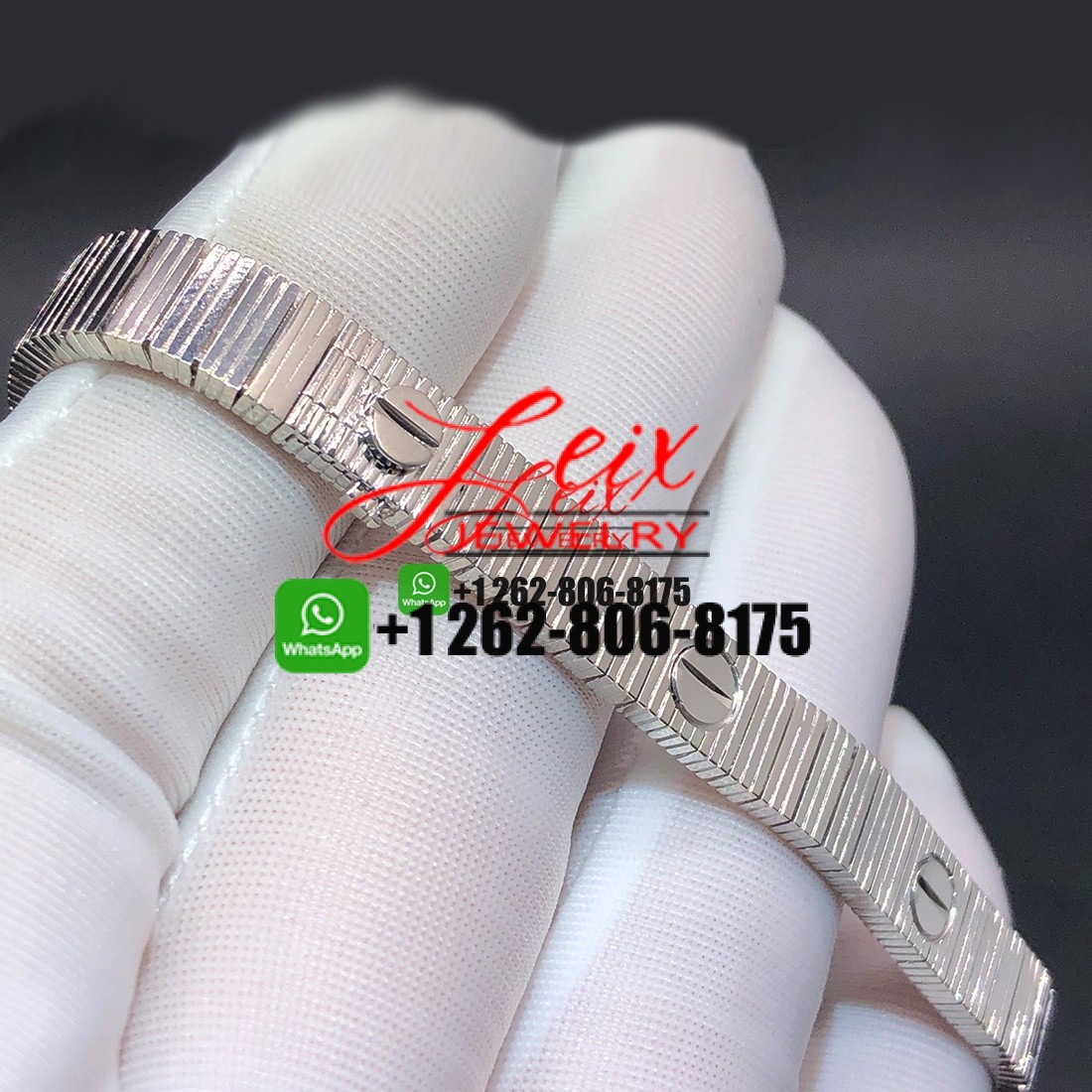 Cartier Pure 18k White Gold LOVE Unlimited Flexible Bracelet