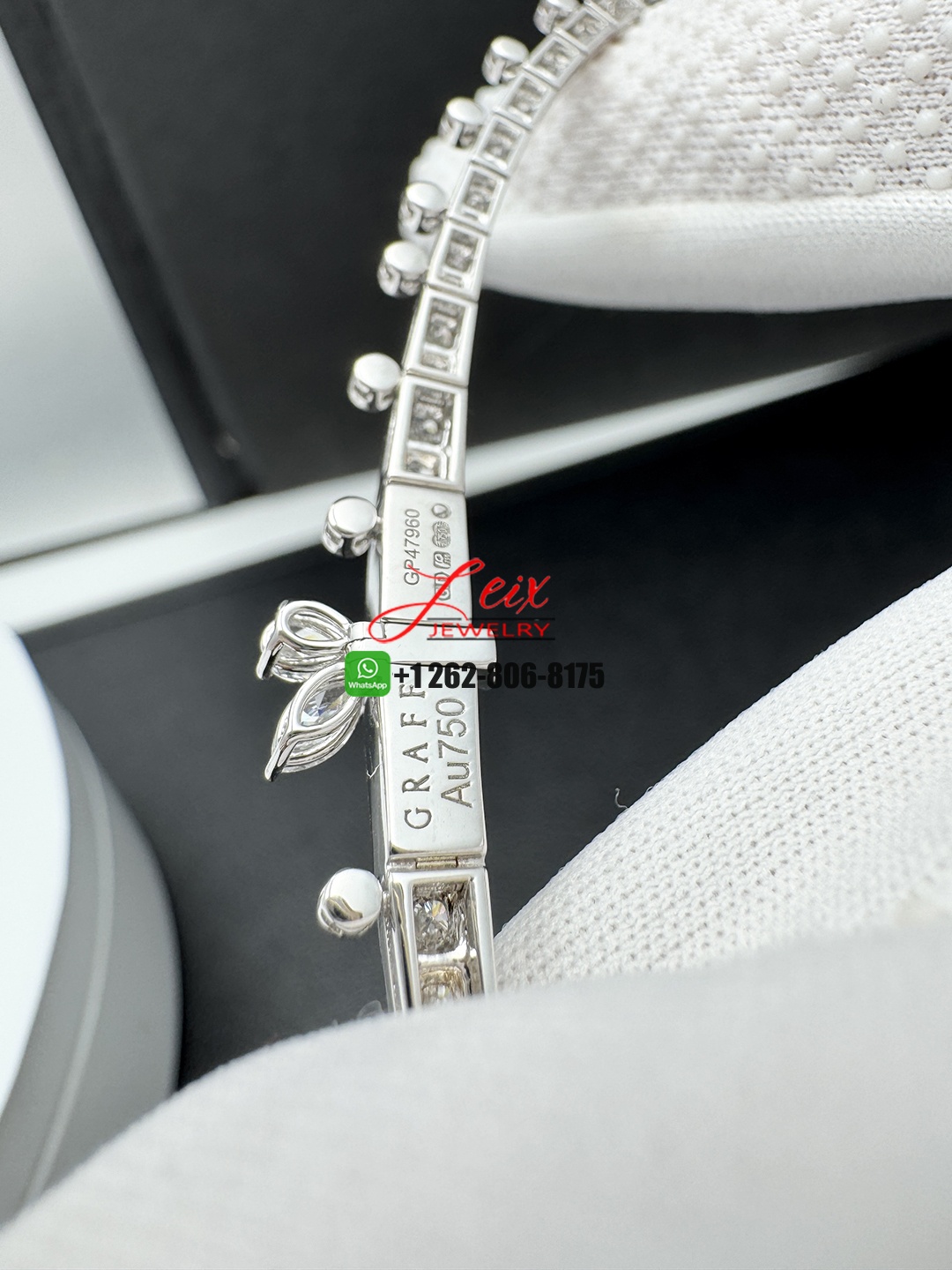 Graff Carissa Flower 11.75CTW Diamond Drop Necklace in 18k White Gold (6)