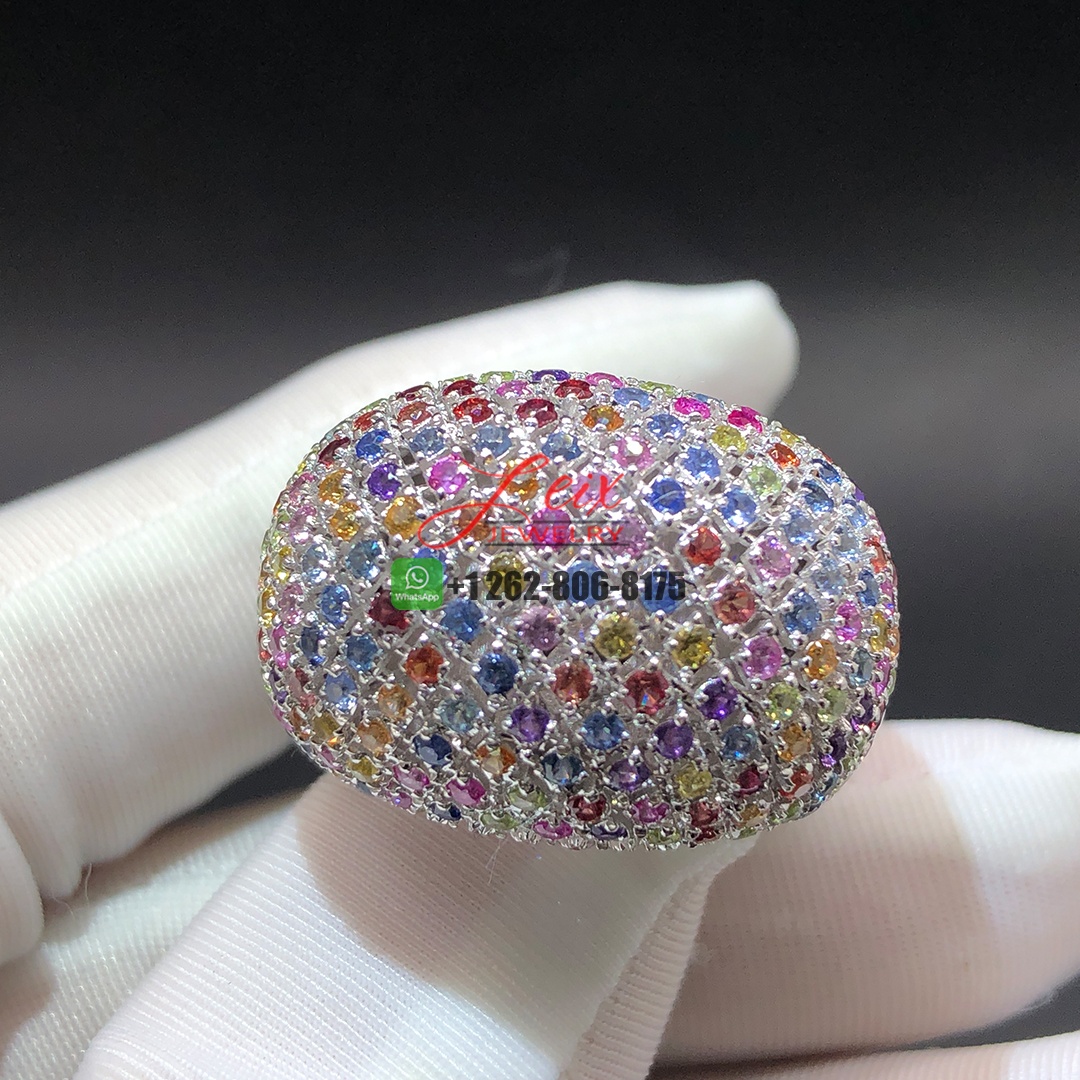 Cartier Libre Tuttitutti Pave Umba Sapphires and Diamonds 18k White Gold High Jewelry Ring (1)