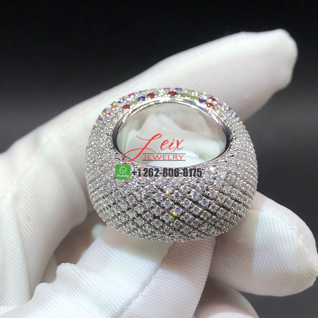 Cartier Libre Tuttitutti Pave Umba Sapphires and Diamonds 18k White Gold High Jewelry Ring (3)