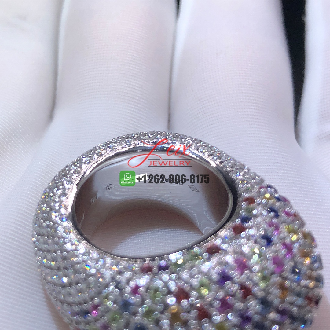 Cartier Libre Tuttitutti Pave Umba Sapphires and Diamonds 18k White Gold High Jewelry Ring (4)