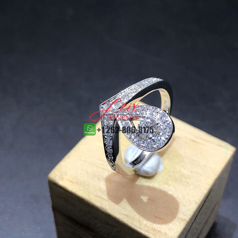 Chaumet Joséphine Aigrette Pavé Diamond Ring in 18k White Gold (5)