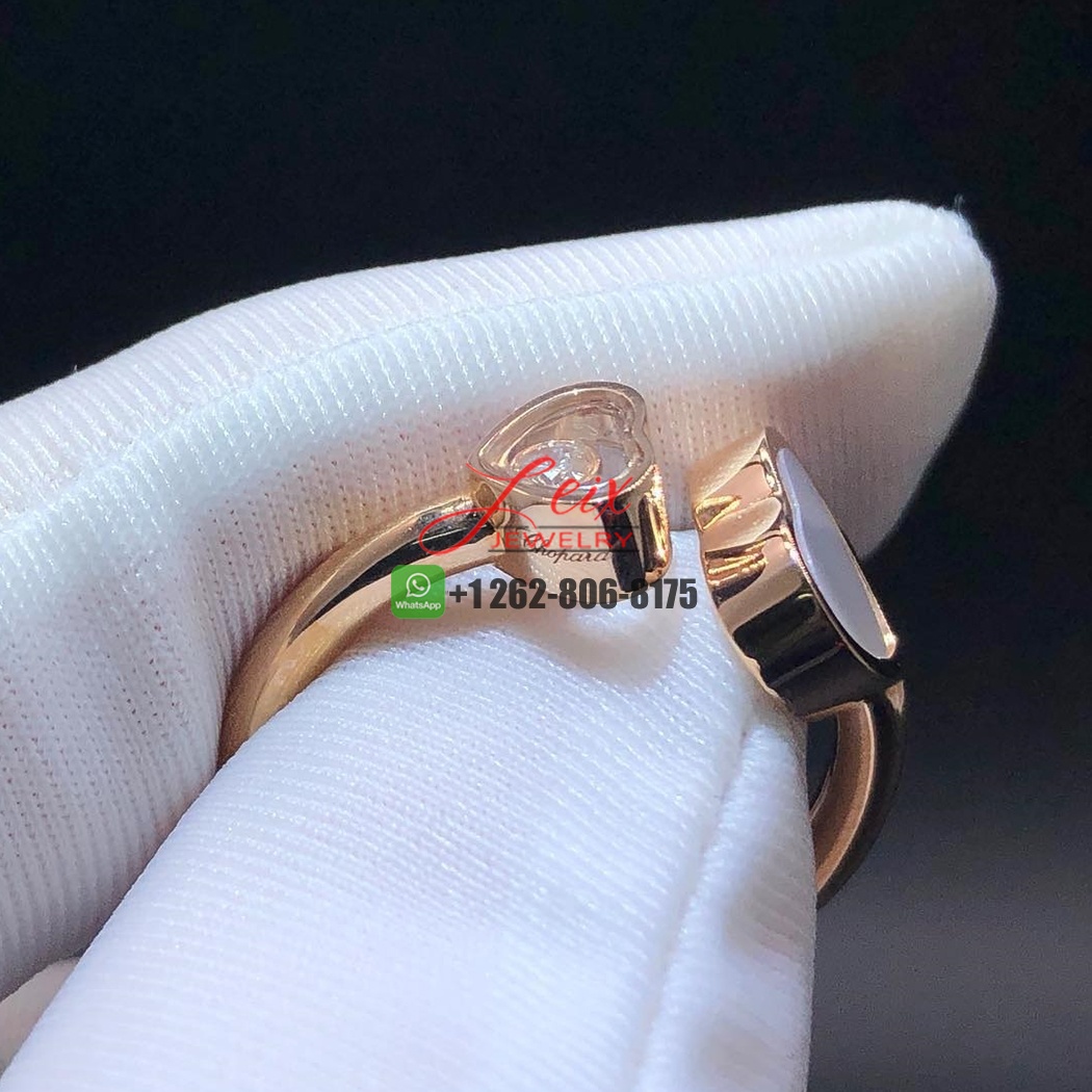 Chopard Happy Hearts Diamond and Mother of Pearl 18K Rose Gold Ring (1)