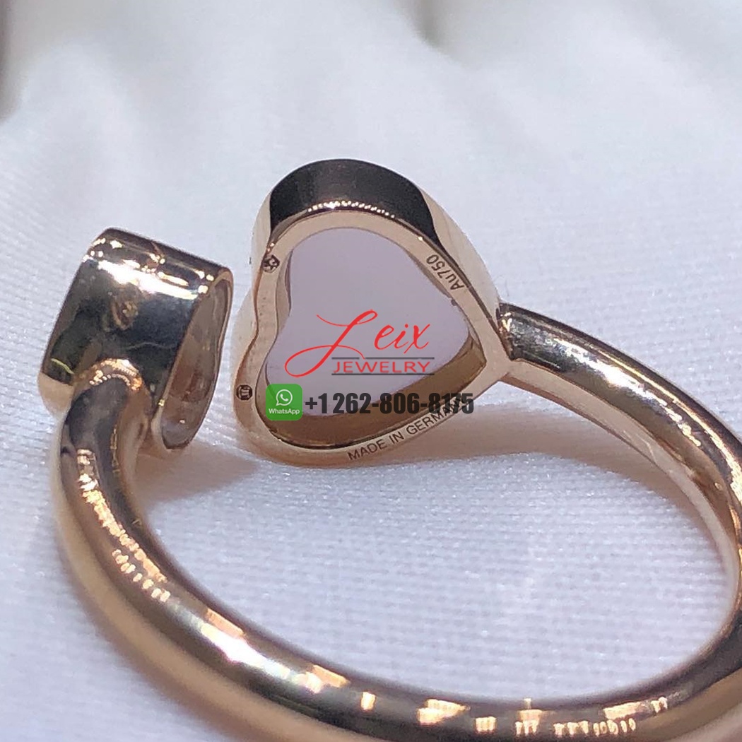 Chopard Happy Hearts Diamond and Mother of Pearl 18K Rose Gold Ring (2)