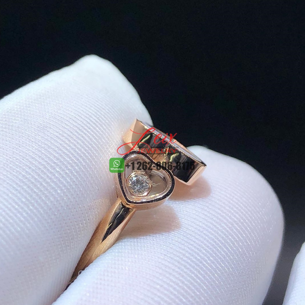 Chopard Happy Hearts Diamond and Mother of Pearl 18K Rose Gold Ring (3)
