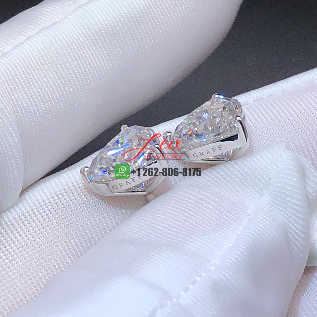 Graff Heart Shape 2.51ct Lab Diamond Stud Earrings in 18k White Gold (5)
