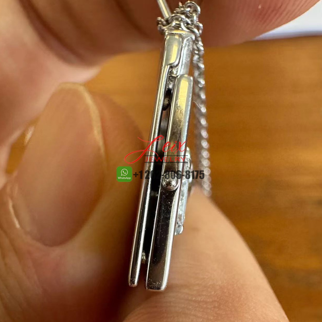 Harry Winston Platinum and Pave Diamonds Fifth Avenue Vault Charm (2)