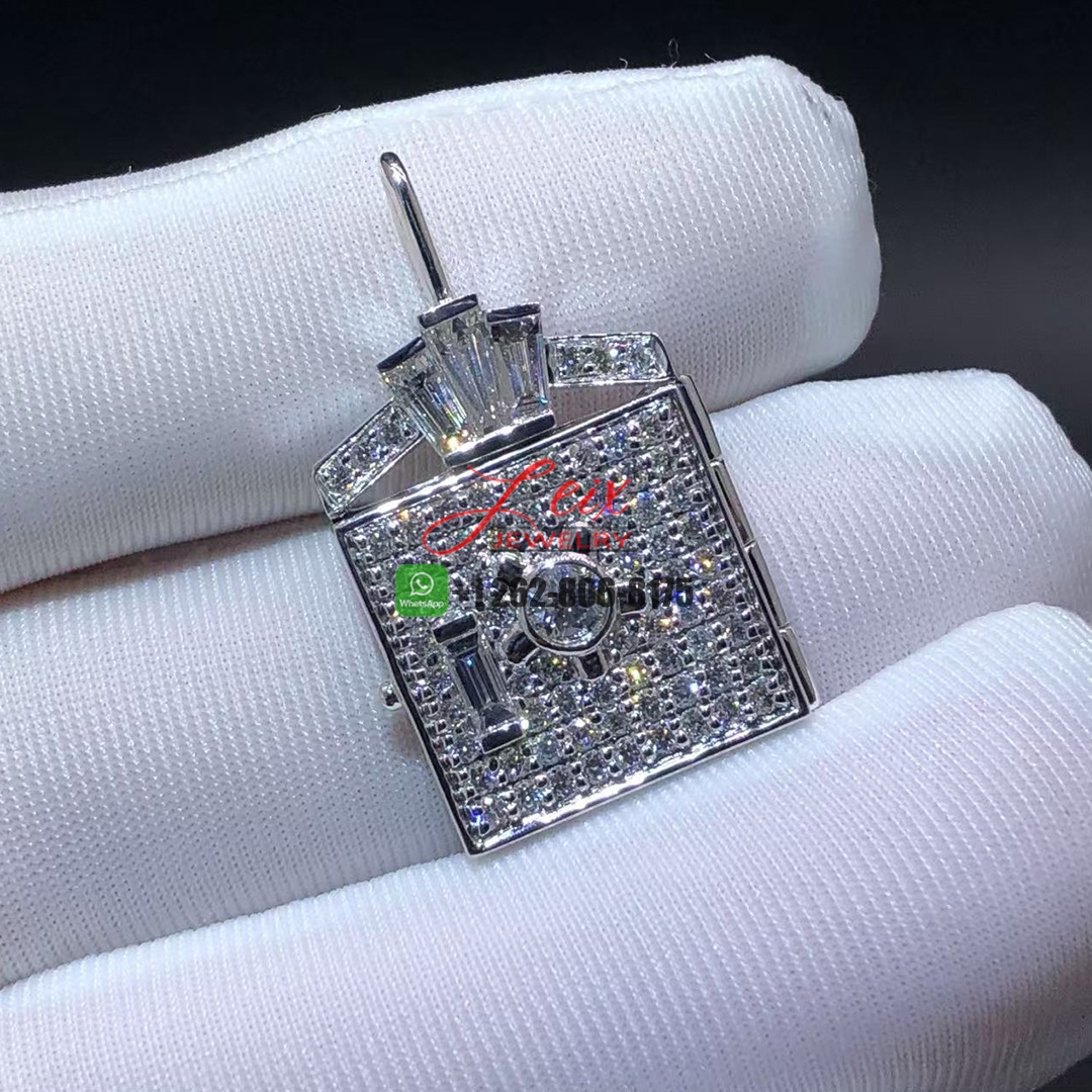 Harry Winston Platinum and Pave Diamonds Fifth Avenue Vault Charm