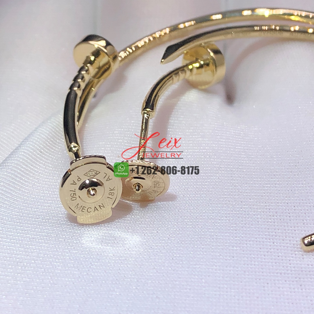 Cartier 18k Yellow Gold Juste un Clou Large Hoop Earrings (2)