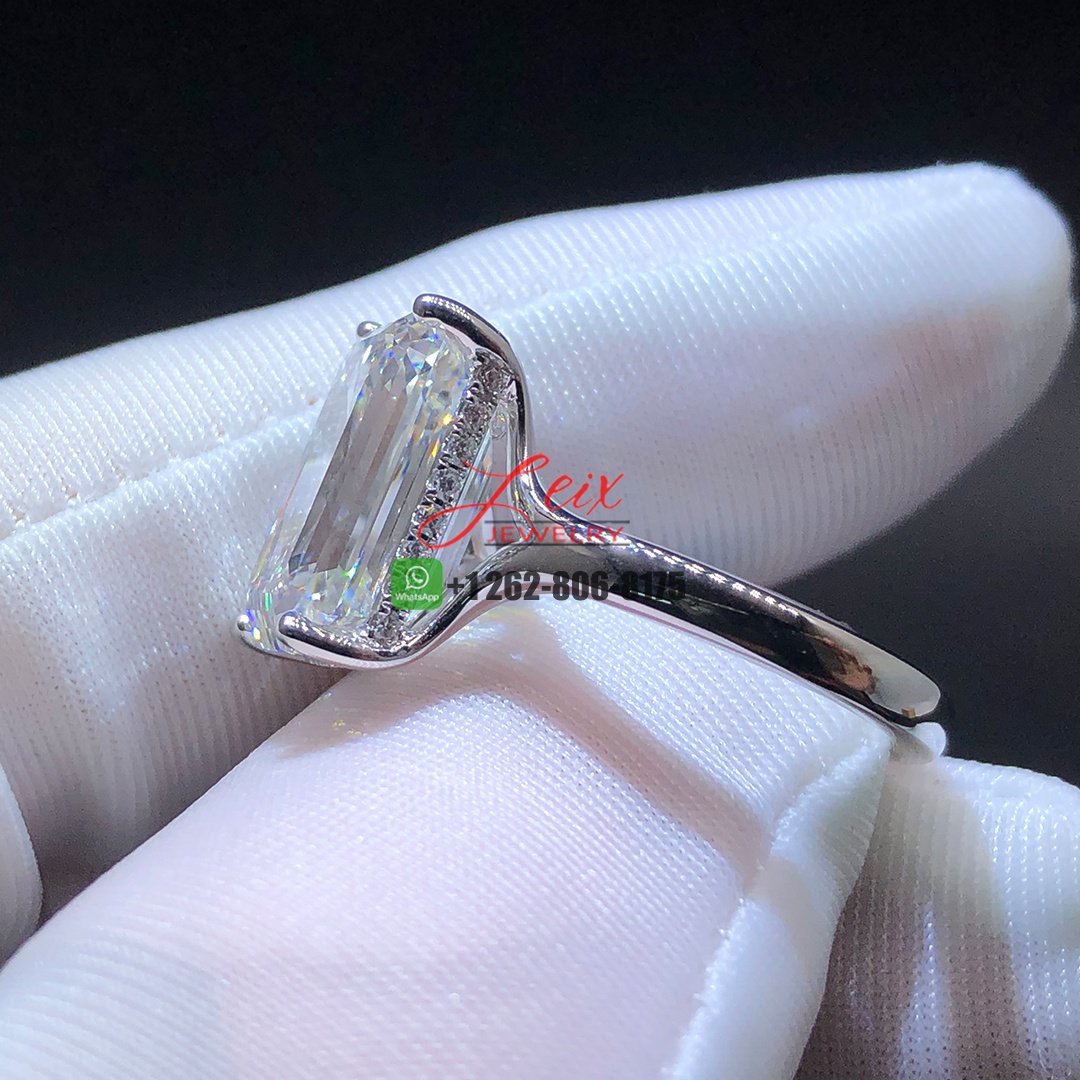 Custom Made 7.1ct Emerald Cut Diamond Engagement Ring (3)