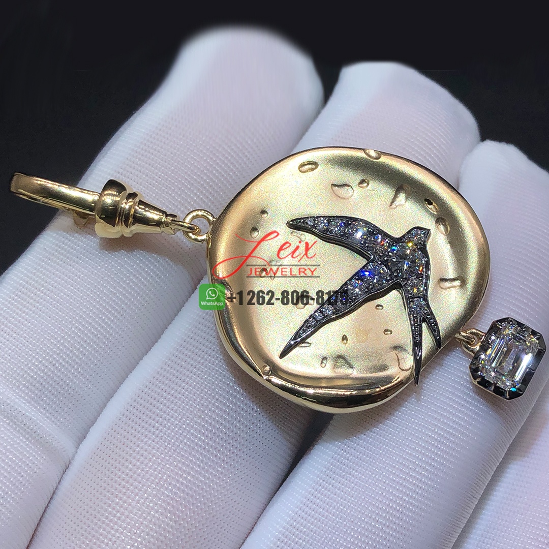 Jessica Mccormack 18k Gold Medallions Swallows & Amazons 0.7ct Diamond Pendant (3)