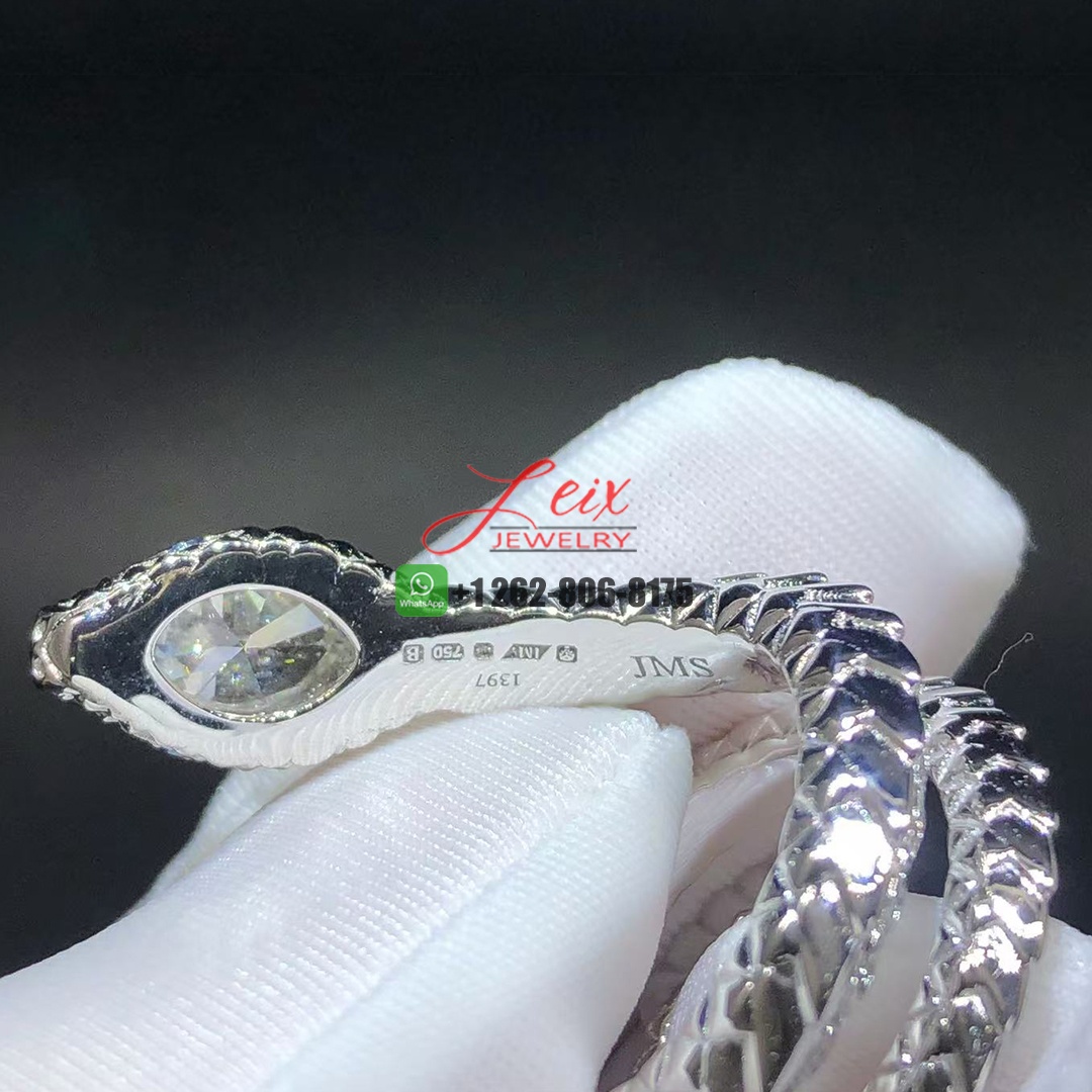 Jessica Mcclintock 0.90ct Diamond 18k White Gold Snake Ring (2)