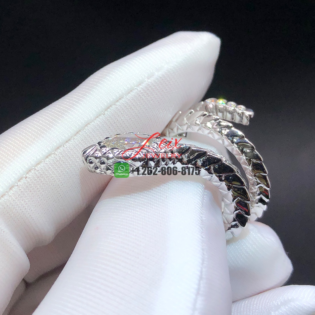 Jessica Mcclintock 0.90ct Diamond 18k White Gold Snake Ring (4)