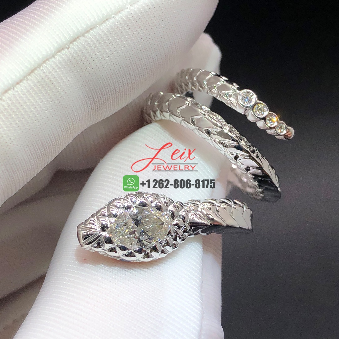 Jessica Mcclintock 0.90ct Diamond 18k White Gold Snake Ring