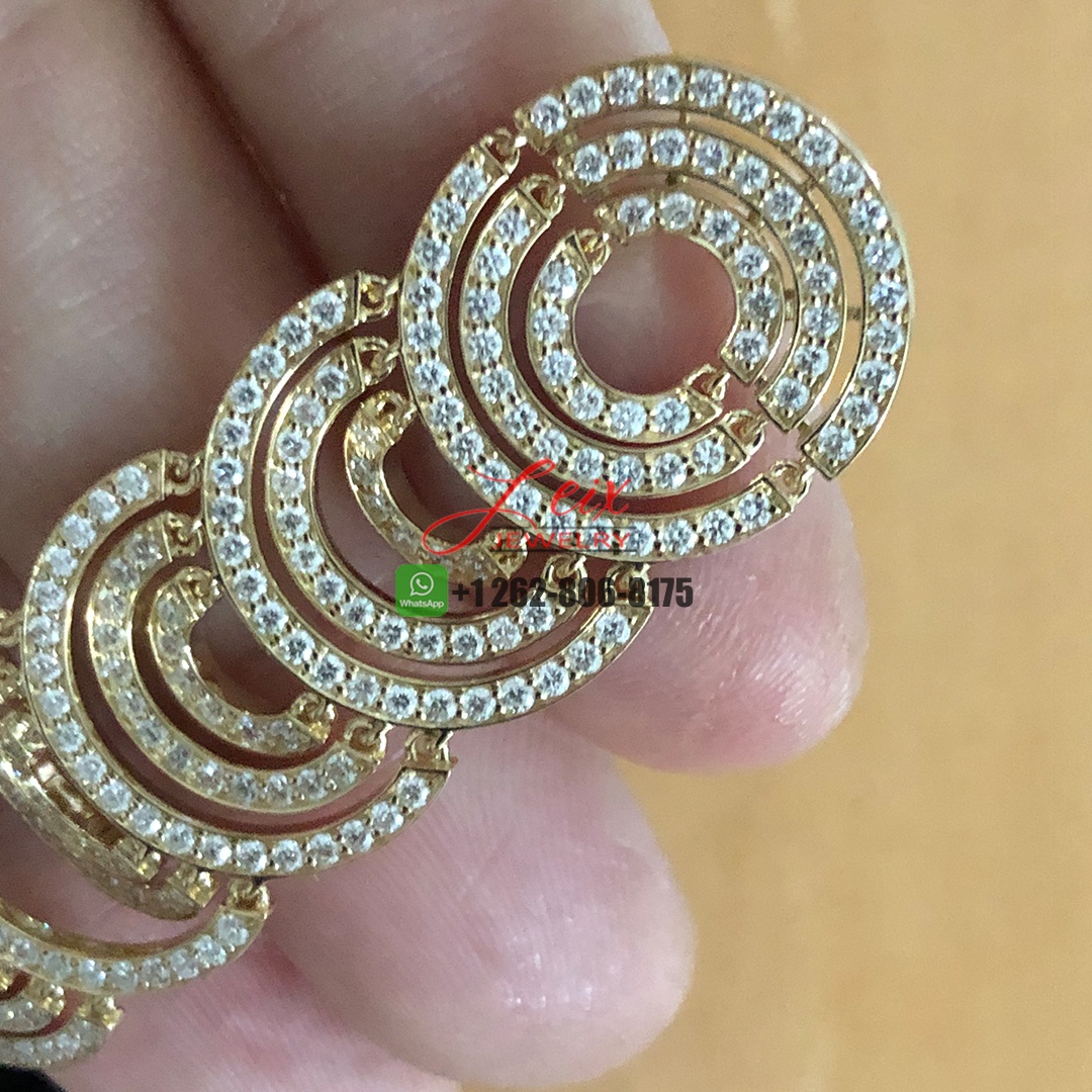 Custom Made 18k Yellow Gold Pave Diamonds Dangle Drop Earrings (4) Custom Made 18k Yellow Gold Pave Diamonds Dangle Drop Earrings