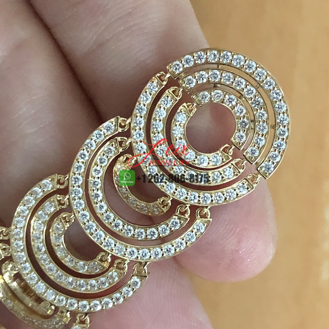 Custom Made 18k Yellow Gold Pave Diamonds Dangle Drop Earrings (5) Custom Made 18k Yellow Gold Pave Diamonds Dangle Drop Earrings